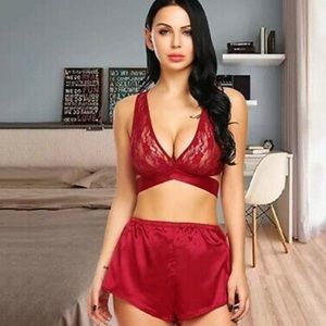 NEW Sexy Short Lace Lingerie Set Pajamas Babydoll
